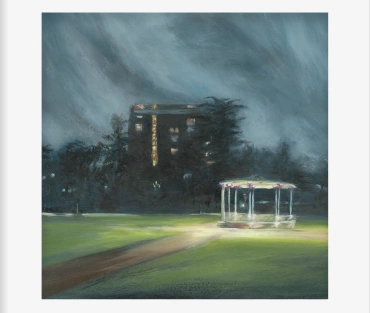 Transform your space with the stunning Nocturn Bandstand Giclée Print, inspired by a stormy night in Leamington Spa. Own this captivating artwork!
