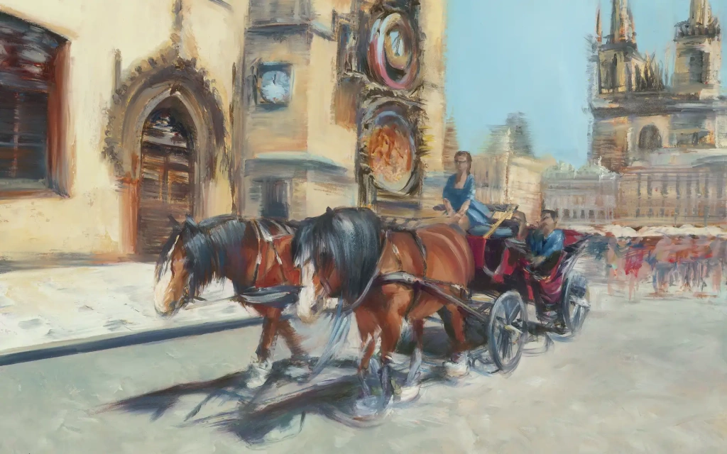 Julie Swinsco - Sightseeing in Prague - limited edition fine art print
