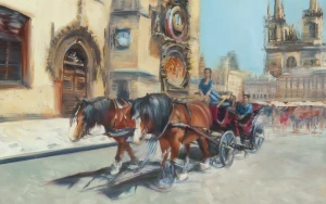 Julie Swinsco - Sightseeing in Prague - limited edition fine art print