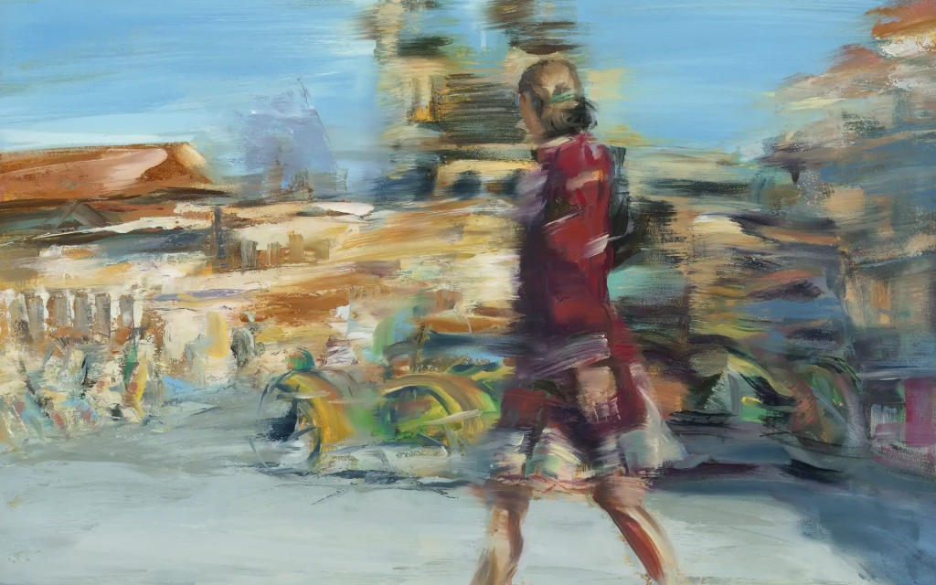 Summer Stroll original oil painting used for home page slider