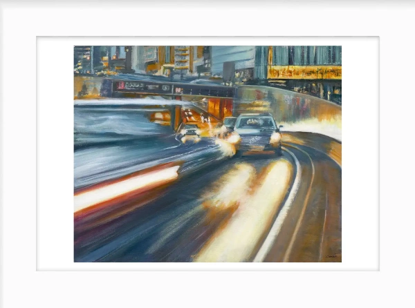 Bristol Street Underpass Giclée Print by Julie Swinsco. Limited edition cityscape print, signed and mounted ready for framing.