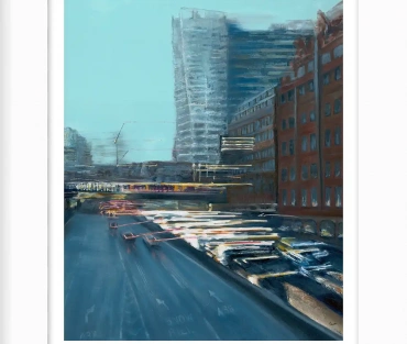 Queensway Giclée Print by Julie Swinsco. Limited edition of 50, Birmingham city print, signed and mounted ready for framing.